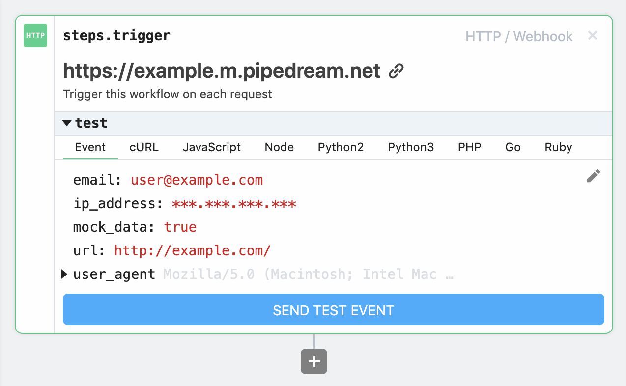 Pipedream’s HTTP / Webhook built-in trigger setup form